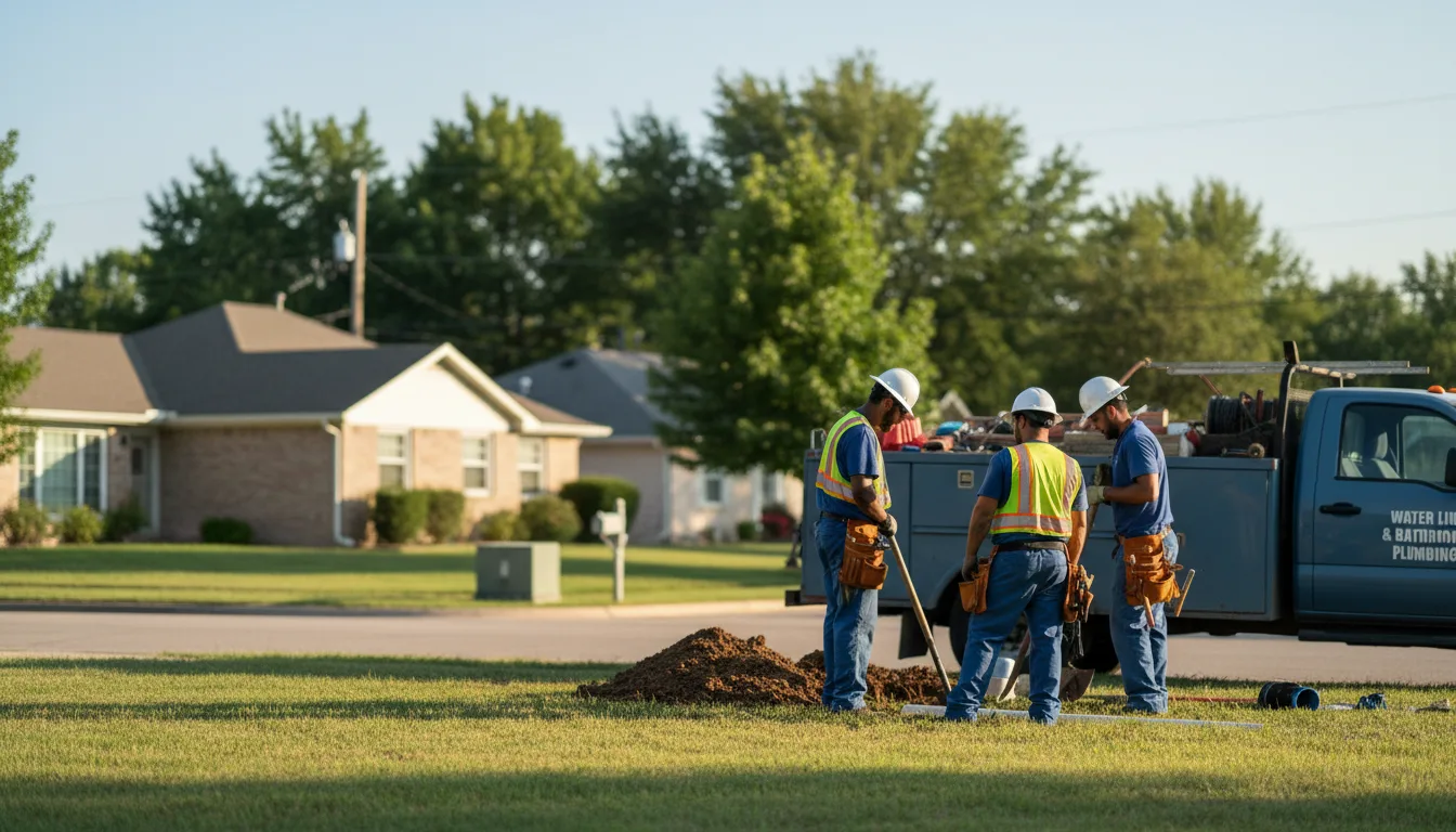 Residential water line and bathroom plumbing service in Greenbank, WA